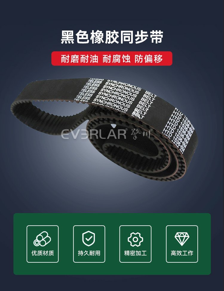 黑色橡膠同步帶：從材料到工藝，鑄就傳動領(lǐng)域的品質(zhì)擔(dān)當(dāng)